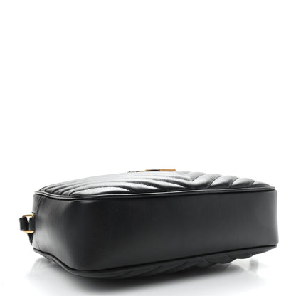 Saint Laurent Calfskin Matelasse Monogram Lou Camera Bag Black 4 of 11