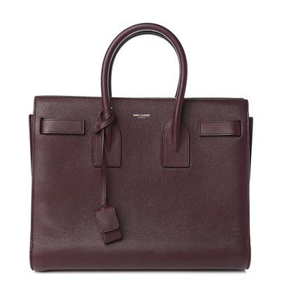 Saint Laurent Grained Calfskin Small Classic Sac De Jour Bordeaux 1 of 17