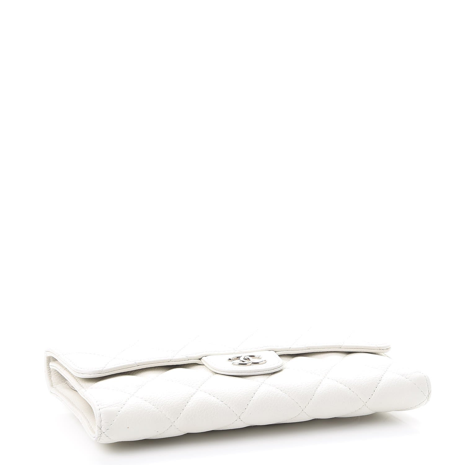 Chanel Caviar Quilted Large Flap Wallet White 4 of 14