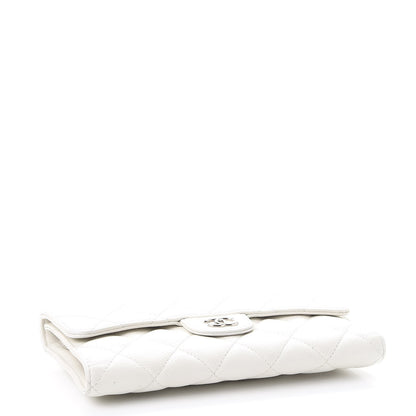 Chanel Caviar Quilted Large Flap Wallet White 4 of 14