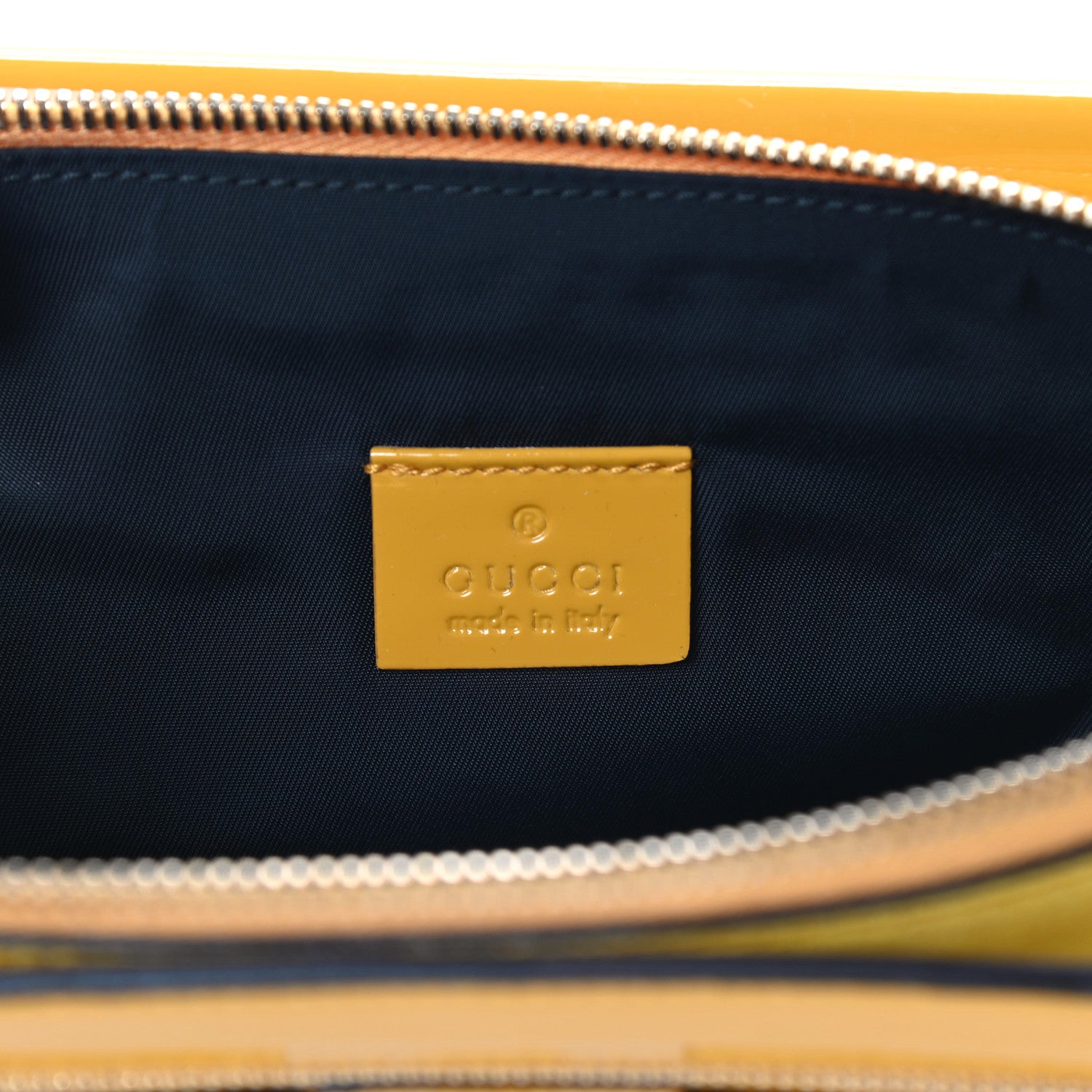 Gucci Patent Studded Wristlet Yellow 7 of 16