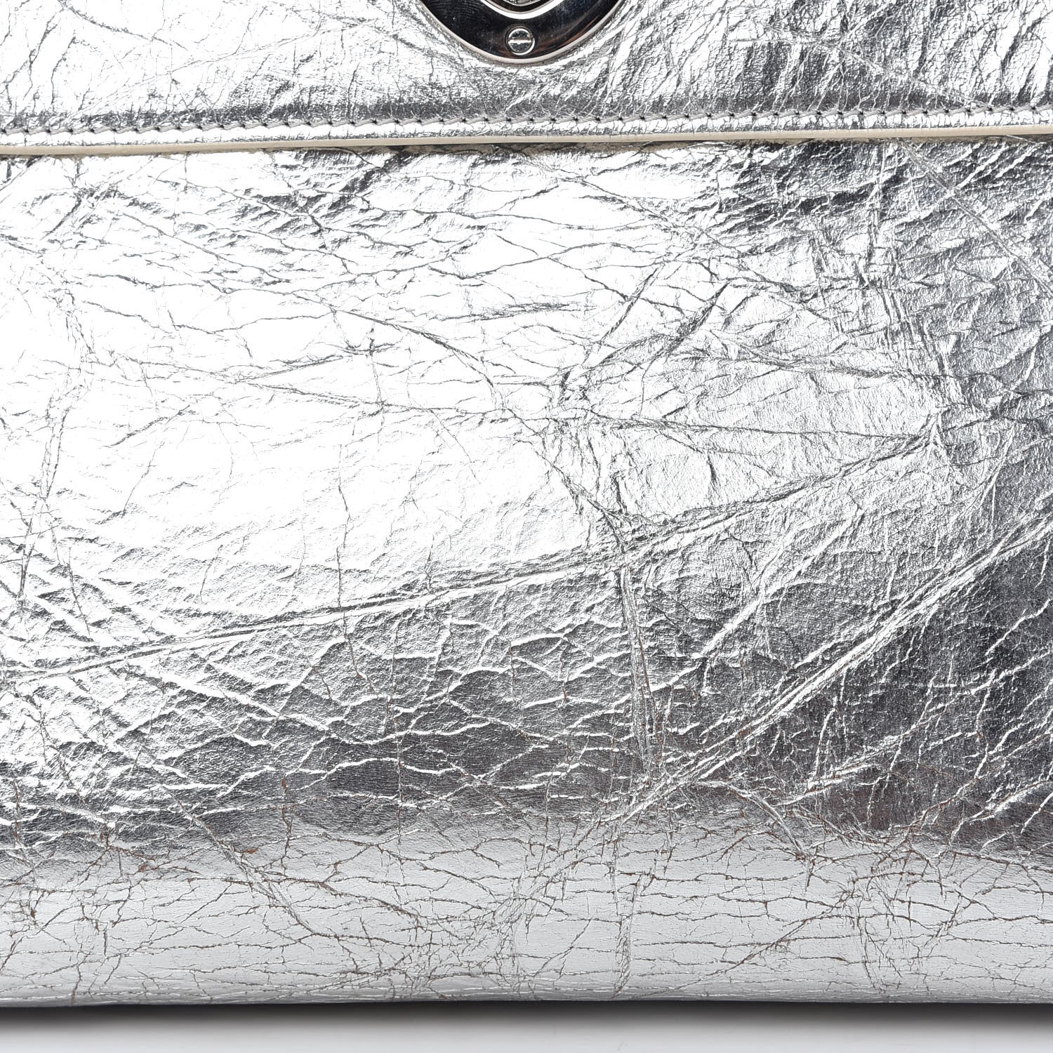 Christian Dior Metallic Calfskin Medium Diorever Flap Silver 17 of 19