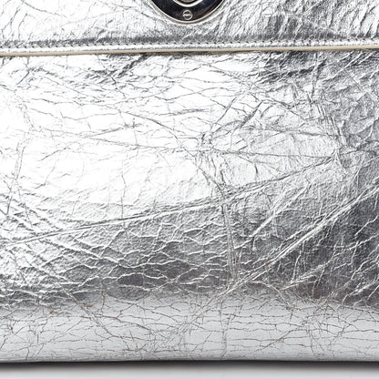 Christian Dior Metallic Calfskin Medium Diorever Flap Silver 17 of 19