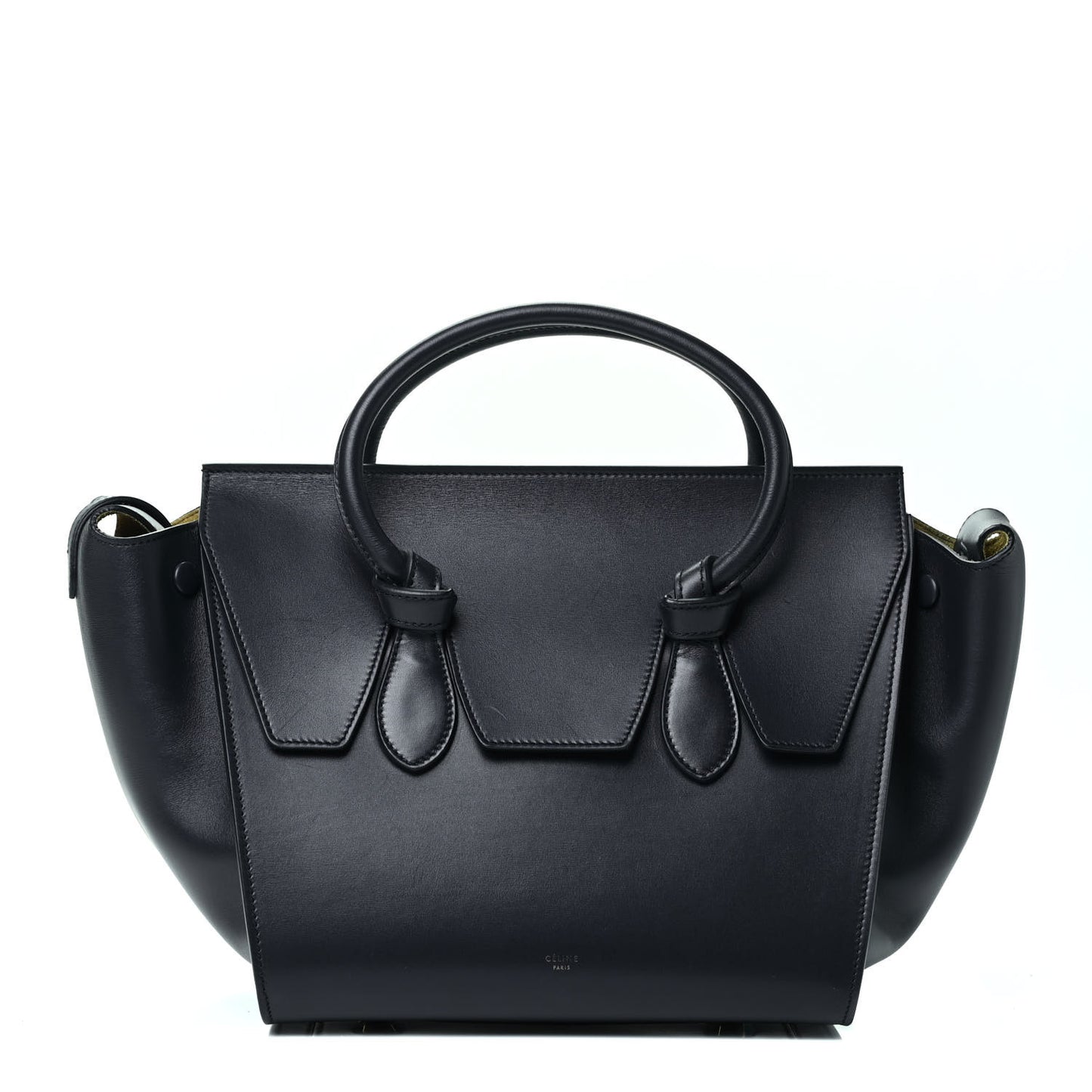 Smooth Calfskin Small Tie Knot Tote Midnight