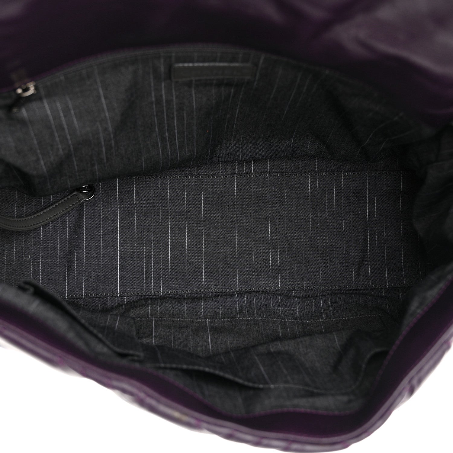 Chanel Lambskin In And Out XL Maxi Flap Dark Purple 5 of 11