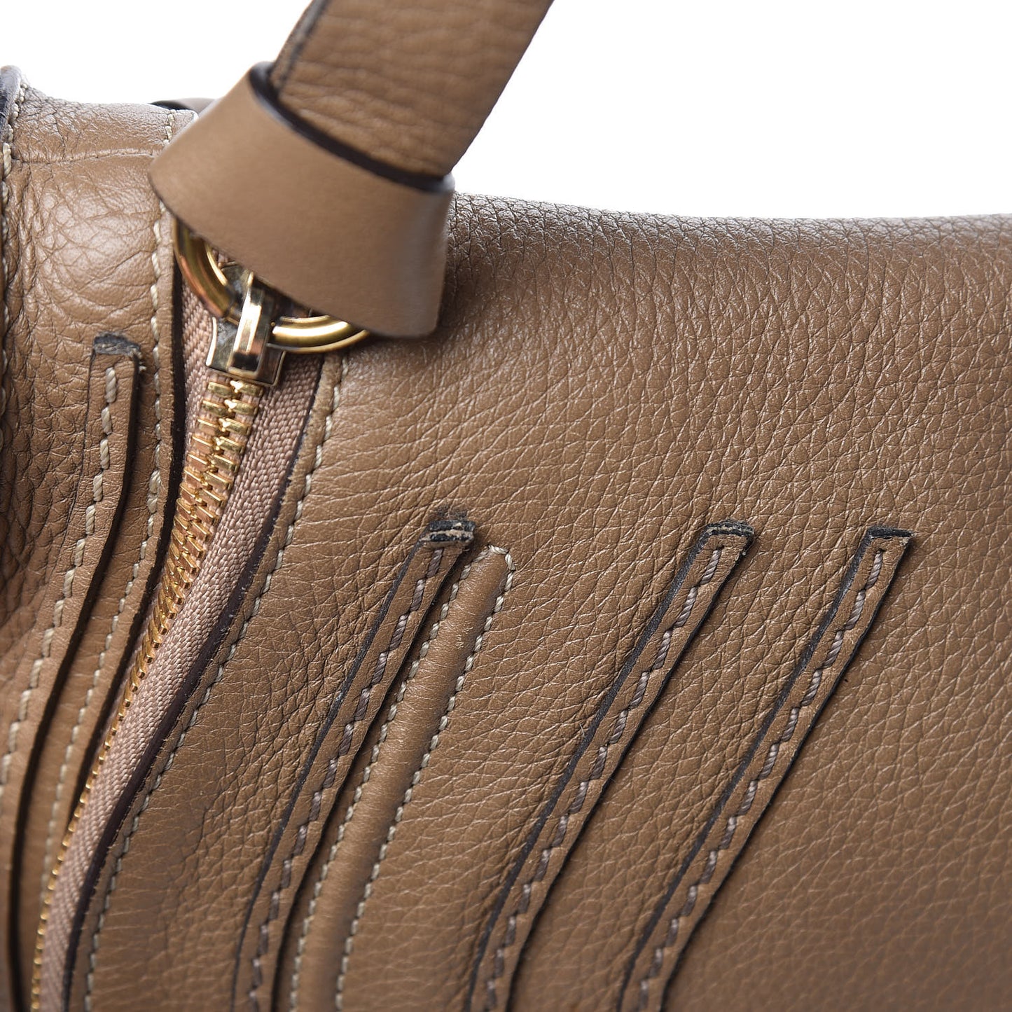Calfskin Medium Marcie Round Zip Crossbody Bag Nut