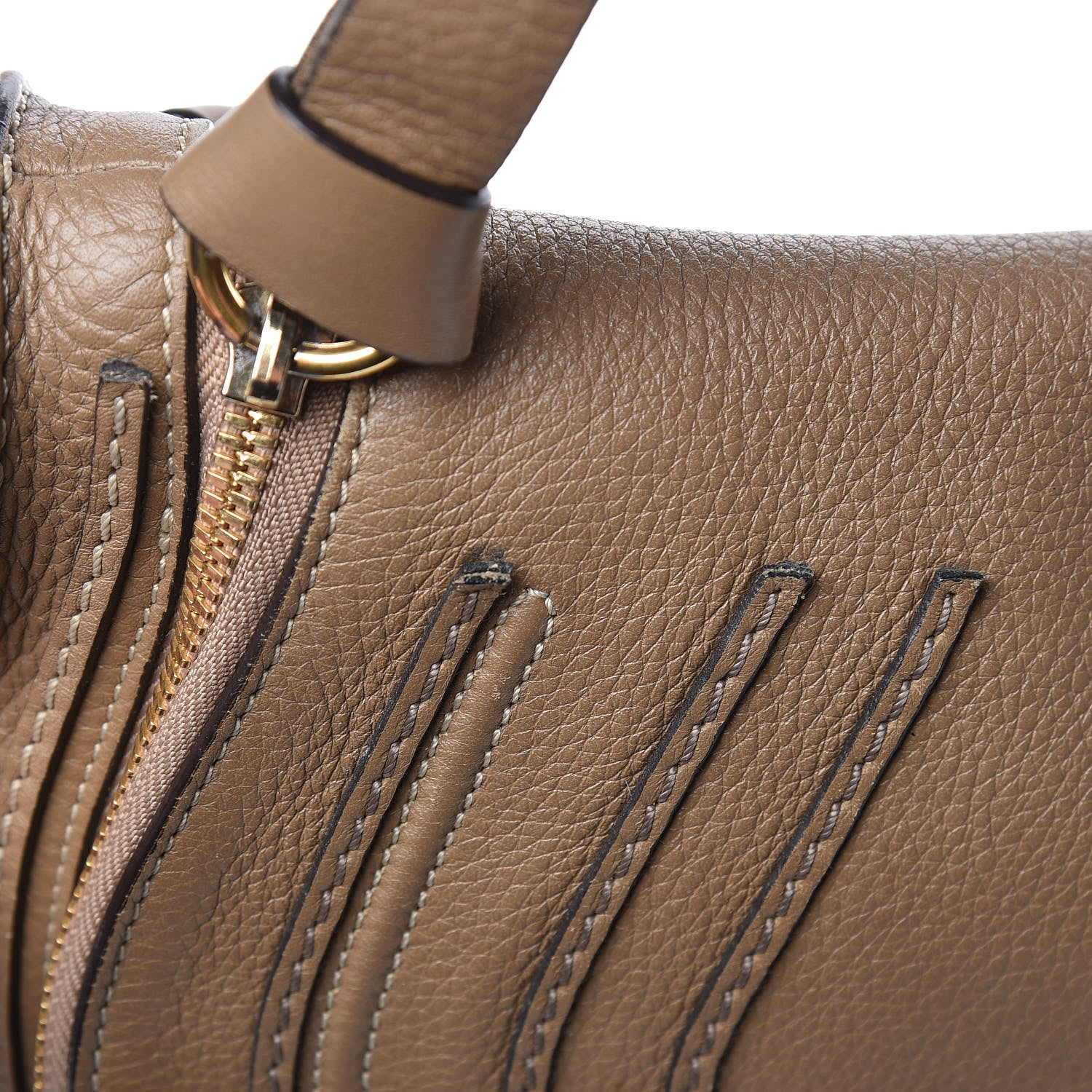 Chloe Calfskin Medium Marcie Round Zip Crossbody Bag Nut 13 of 18