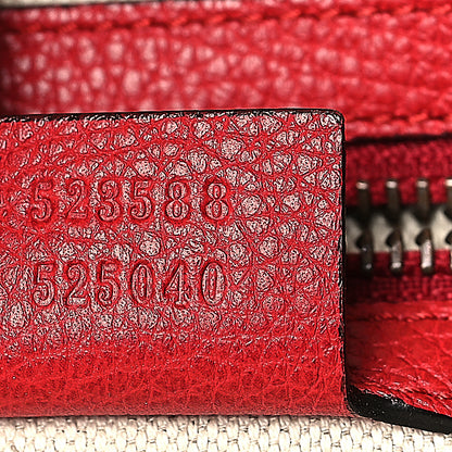 Gucci Grained Calfskin Logo Half Moon Hobo Red 7 of 9