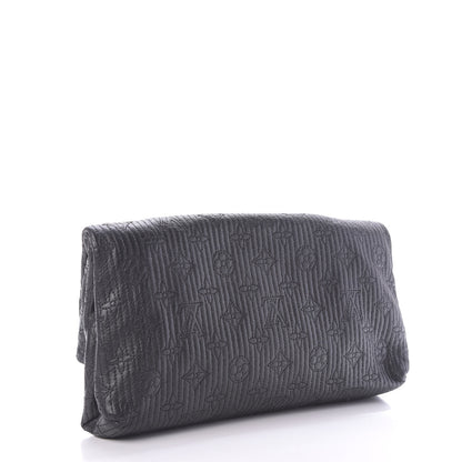 Louis Vuitton Calfskin Quilted Monogram Altair Clutch Black 3 of 10