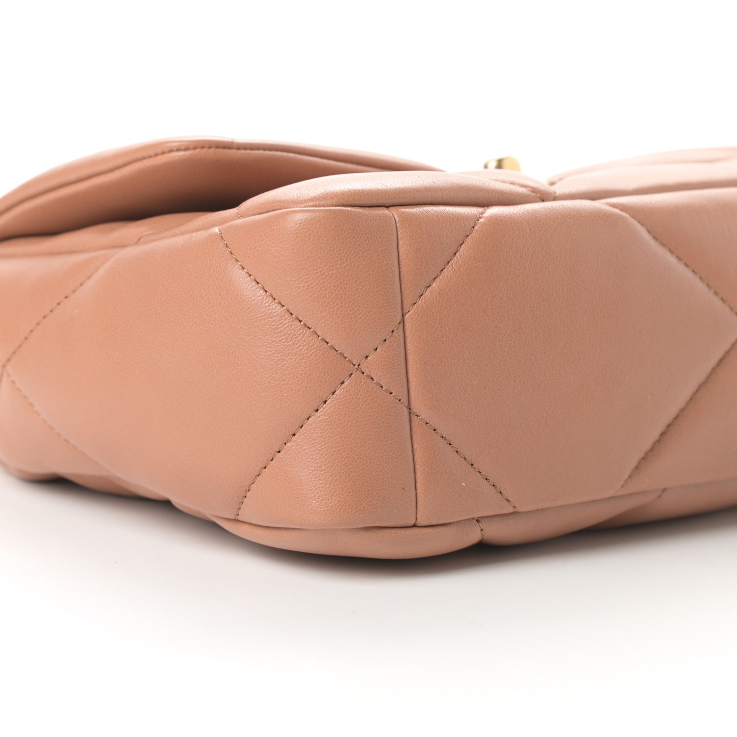Lambskin Quilted Medium Chanel 19 Flap Brown