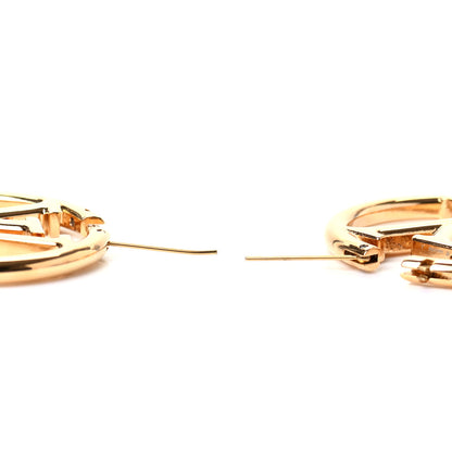 Louis Vuitton Metal Louise Hoop Earrings Gold 3 of 5