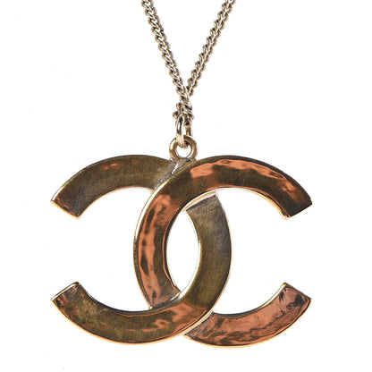 Chanel Baguette Crystal Quilted CC Pendant Necklace Gold 5 of 7