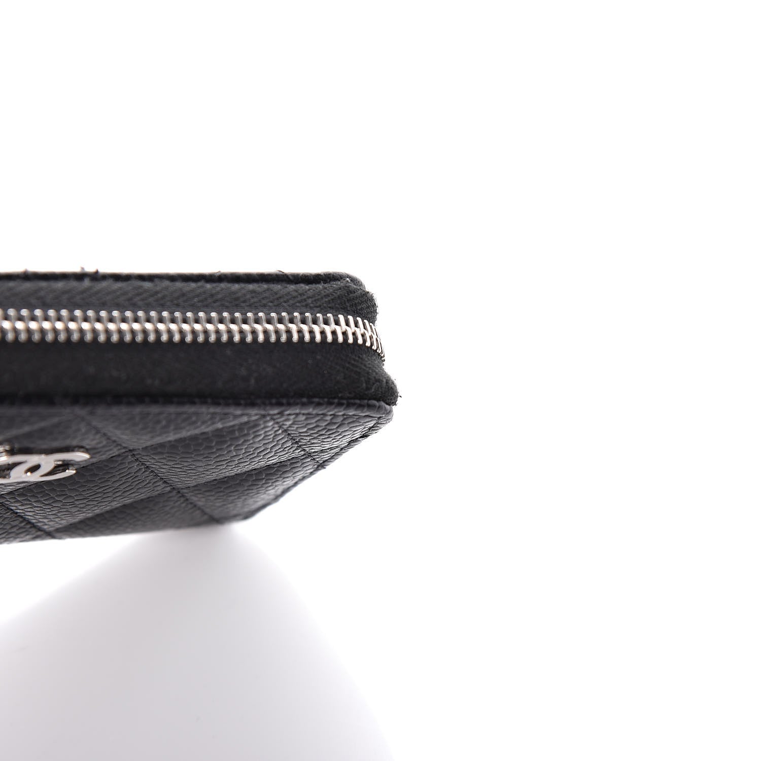 Chanel Caviar Quilted Zip Coin Purse Black 10 of 14