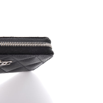 Chanel Caviar Quilted Zip Coin Purse Black 10 of 14