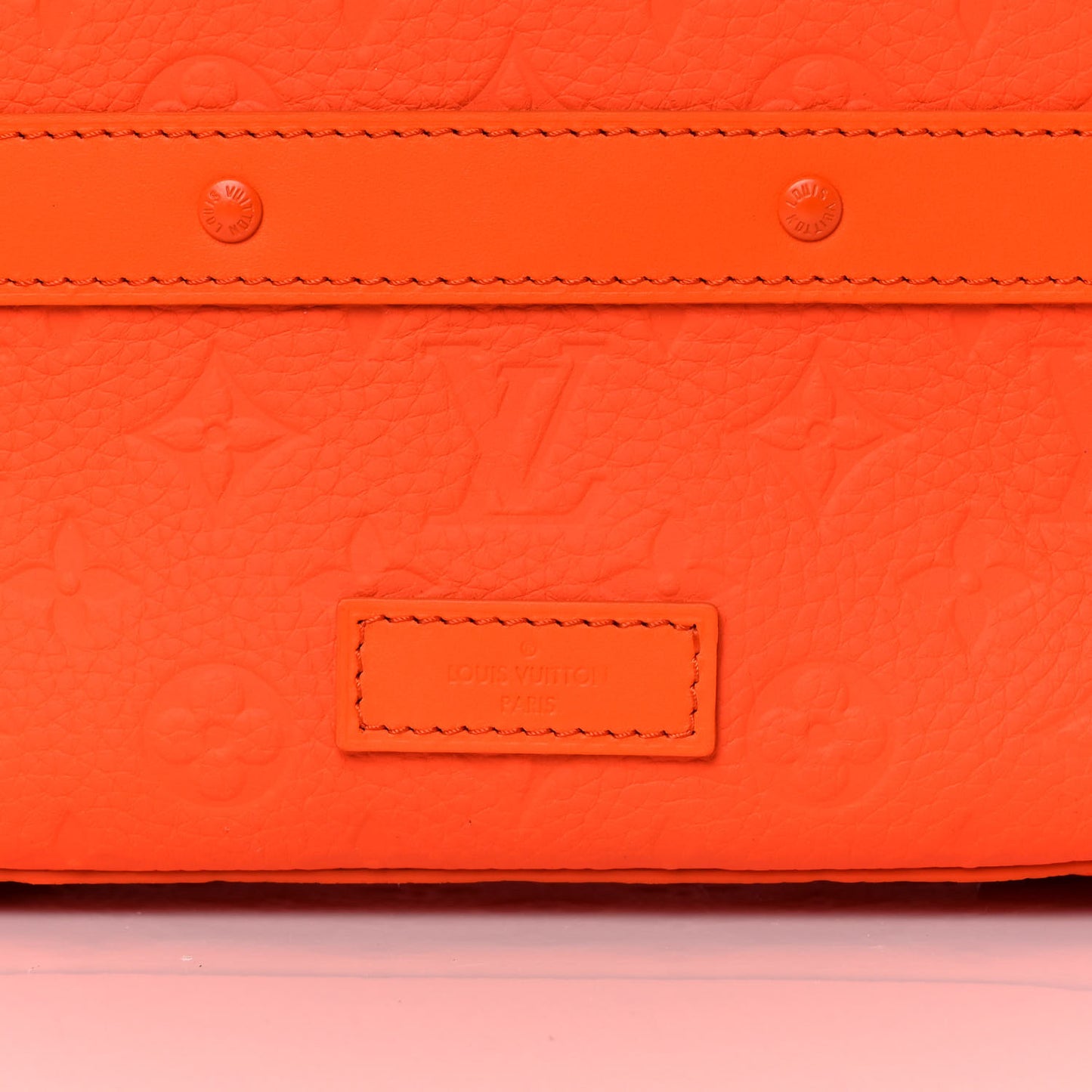 Taurillon Empreinte Soft Trunk Backpack PM Orange