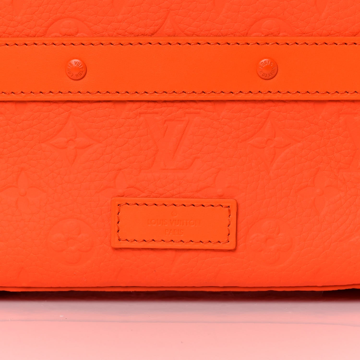 Louis Vuitton Taurillon Empreinte Soft Trunk Backpack PM Orange 9 of 9