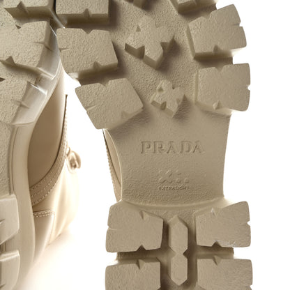 Prada Spazzolato Rois Re-Nylon Metal Triangle Logo Monolith Pouch Pocket 55mm Boots 37.5 Deserto 8 of 10