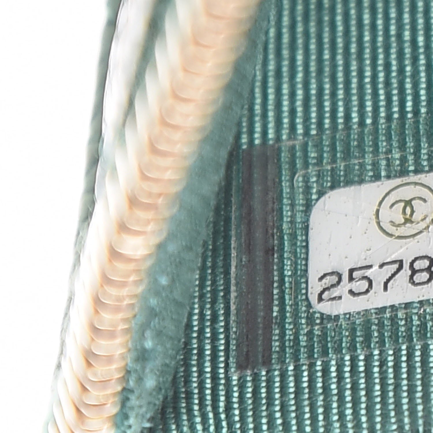 Chanel Metallic Caviar Quilted Classic Zip Pouch Green 7 of 7