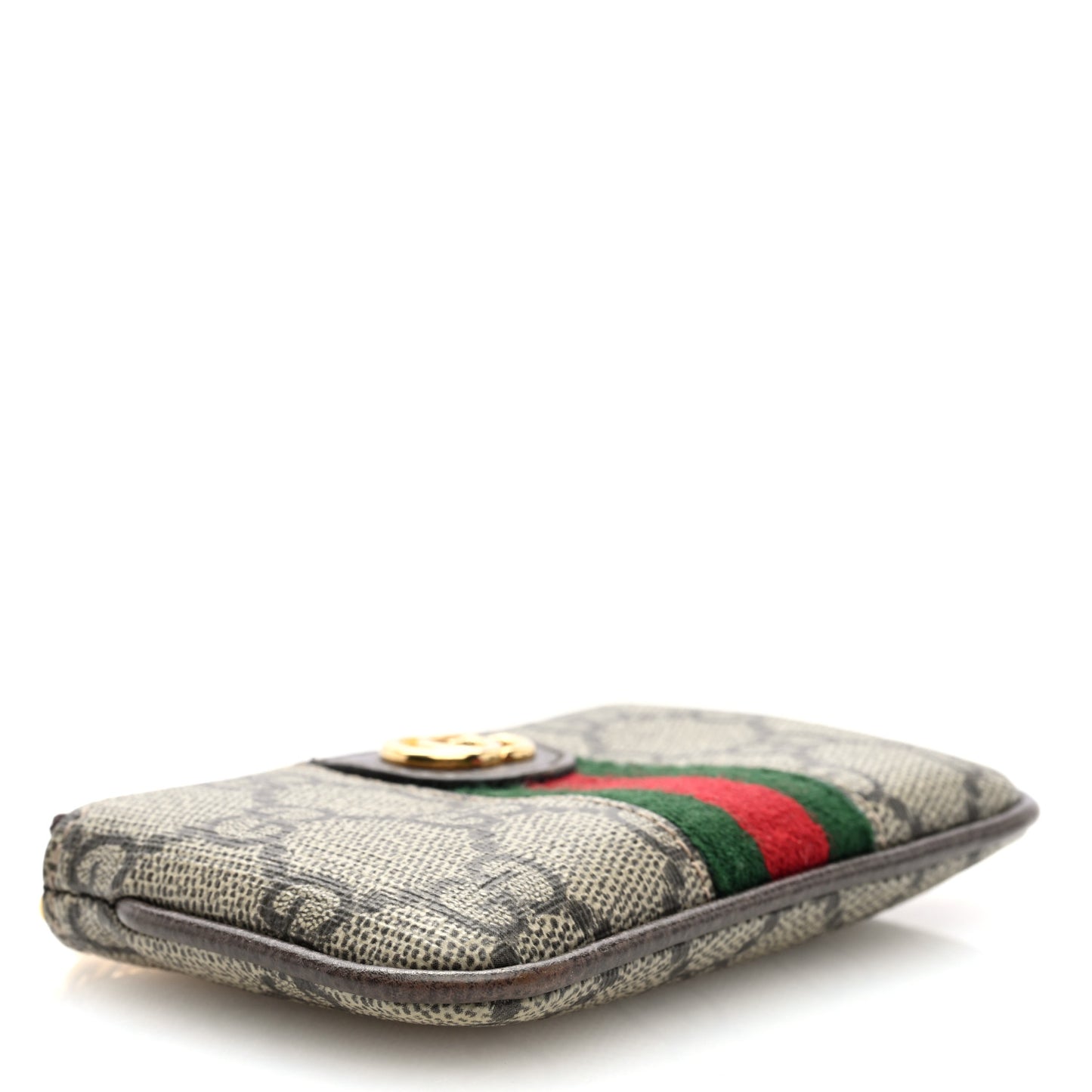 GG Supreme Monogram Web Ophidia Key Case Beige New Acero