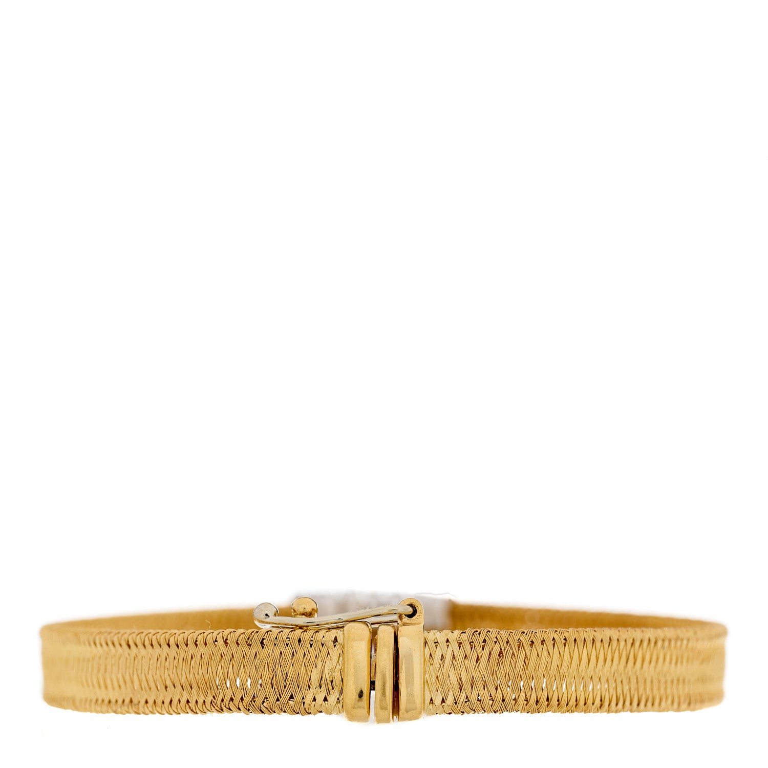 Roberto Coin 18K Yellow White Gold Diamond Woven Bracelet 2 of 3