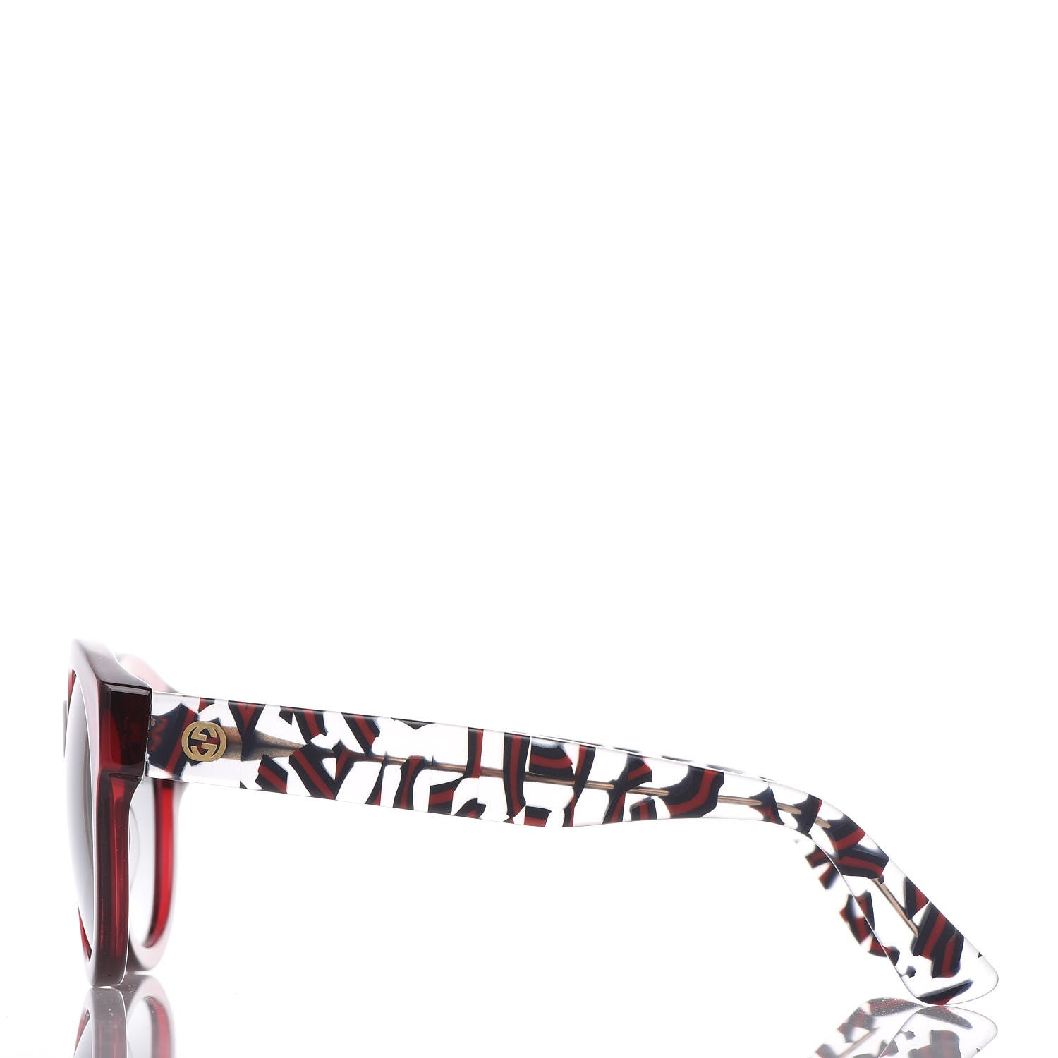 Gucci Acetate Web Round GG 3763S Sunglasses Red 2 of 8