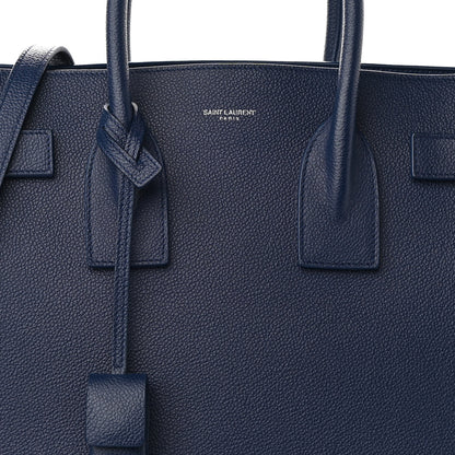 Saint Laurent Grained Calfskin Small Sac De Jour Navy 7 of 9