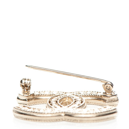 Chanel CC Small Brooch Light Gold 4 of 5