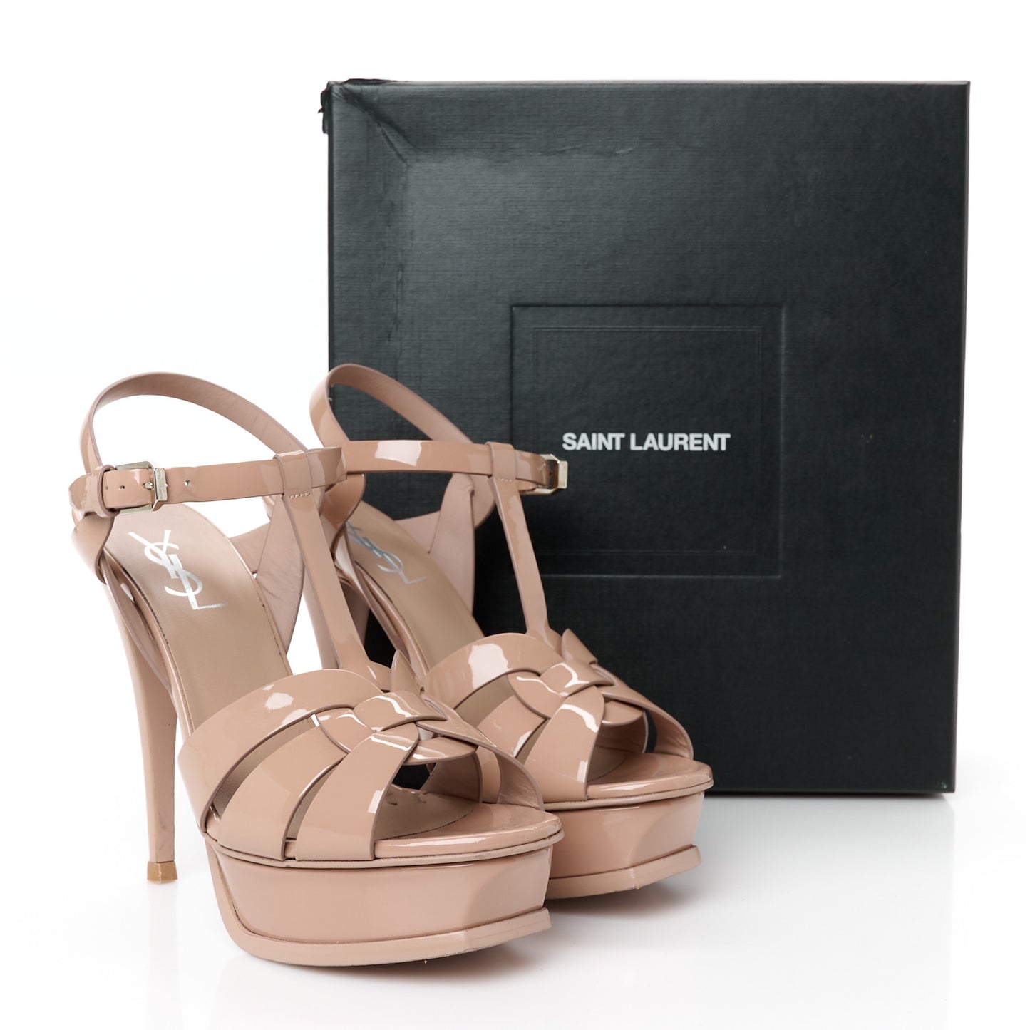 Patent Tribute 105 Platform Sandals 37.5 Nude