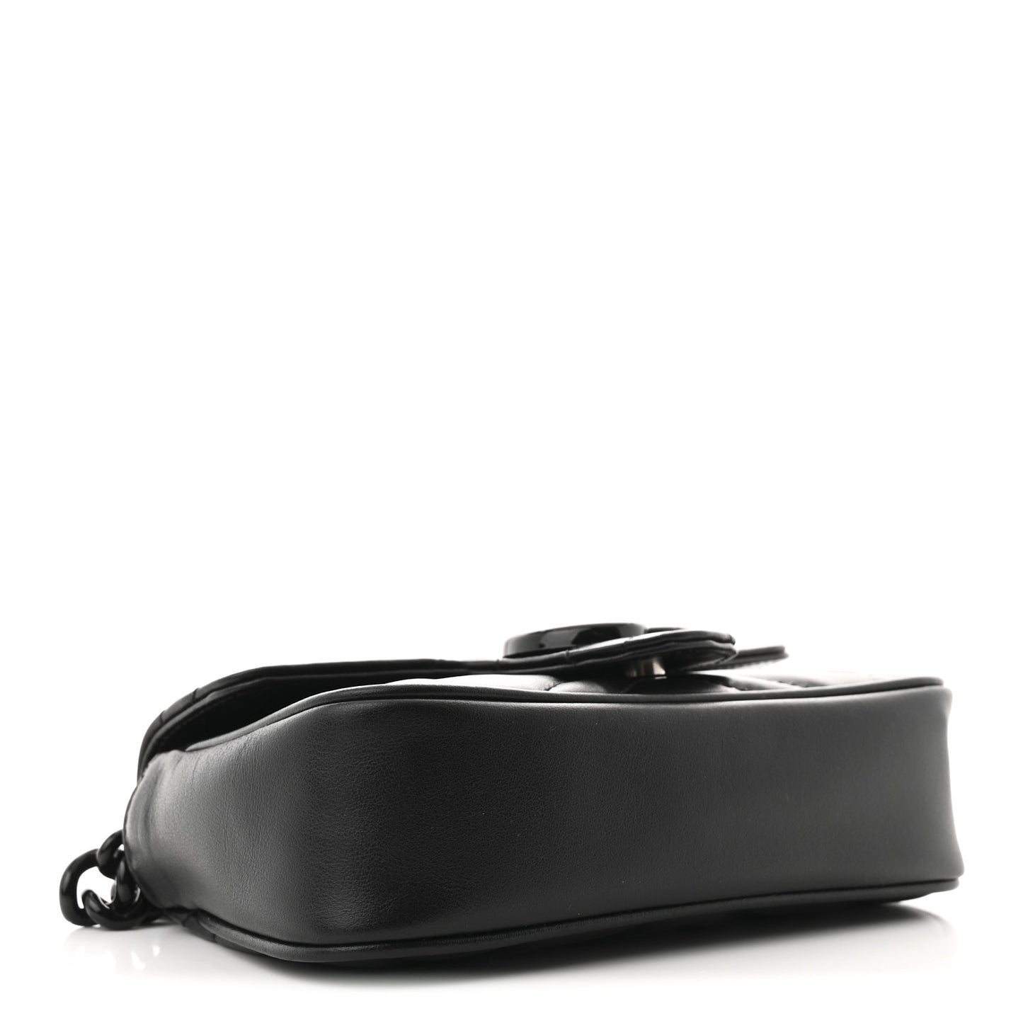 Calfskin Matelasse Monochrome GG Marmont Chain Belt Bag Black