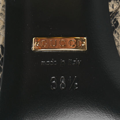 Gucci Calfskin Snakeskin Embossed Charlotte Horsebit 55mm Knee High Boots 38.5 Multicolor 8 of 10