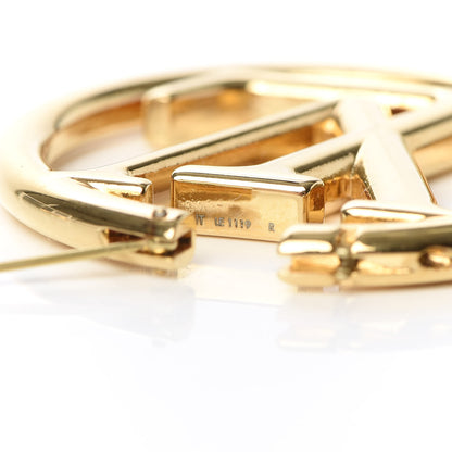 Louis Vuitton Metal Louise Hoop Earrings Gold 5 of 5