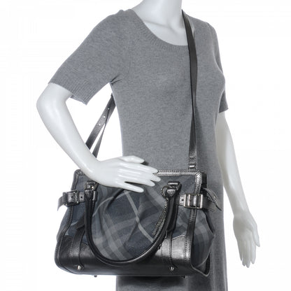 Burberry Leather Shimmer Check Tote 2 of 7