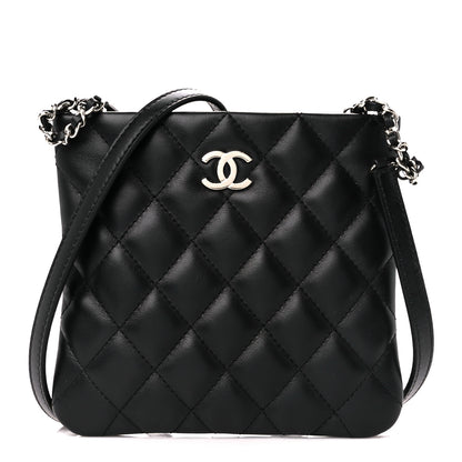 Chanel Lambskin Quilted Crossbody Bag Black 1 of 11