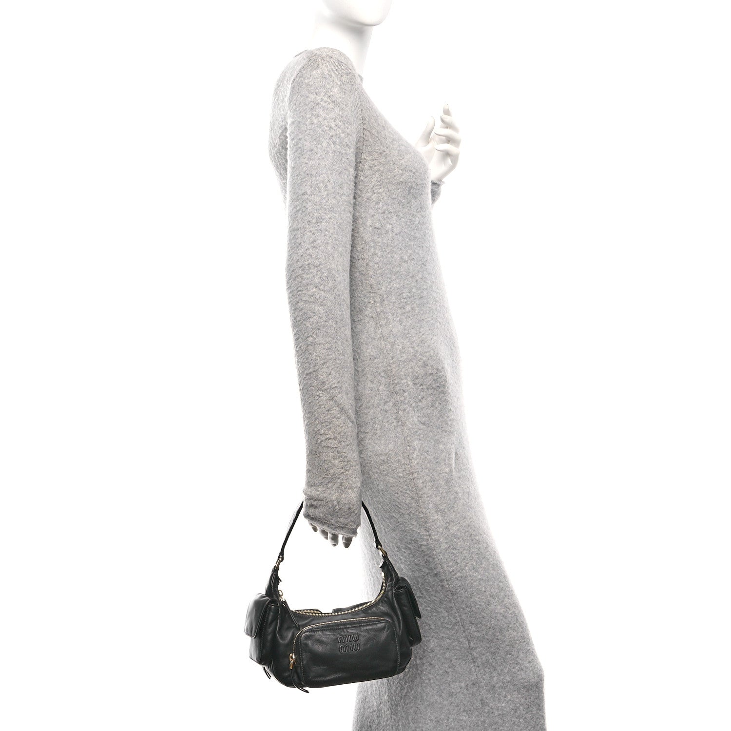 Miu Miu Nappa Multi Pocket Hobo Black 2 of 9