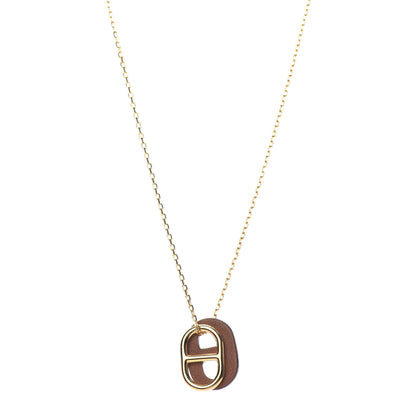 Hermes Swift O'Maillon Pendant Necklace Gold 1 of 5