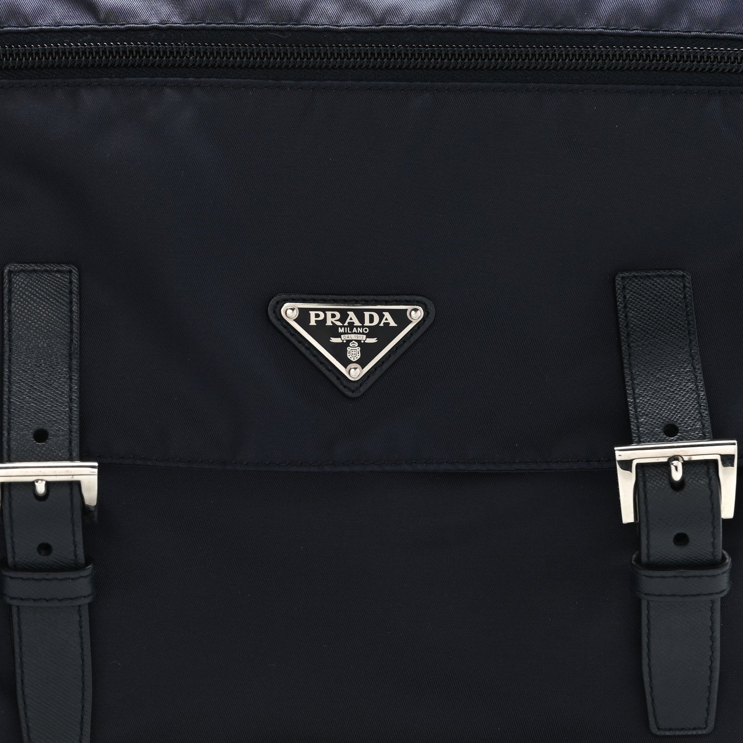 Tessuto Nylon Saffiano Vela Messenger Bag Baltico