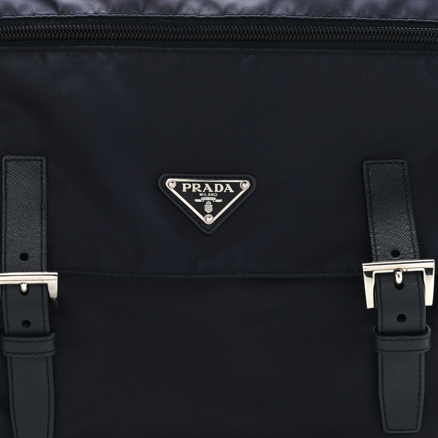 Prada Tessuto Nylon Saffiano Vela Messenger Bag Baltico 7 of 9