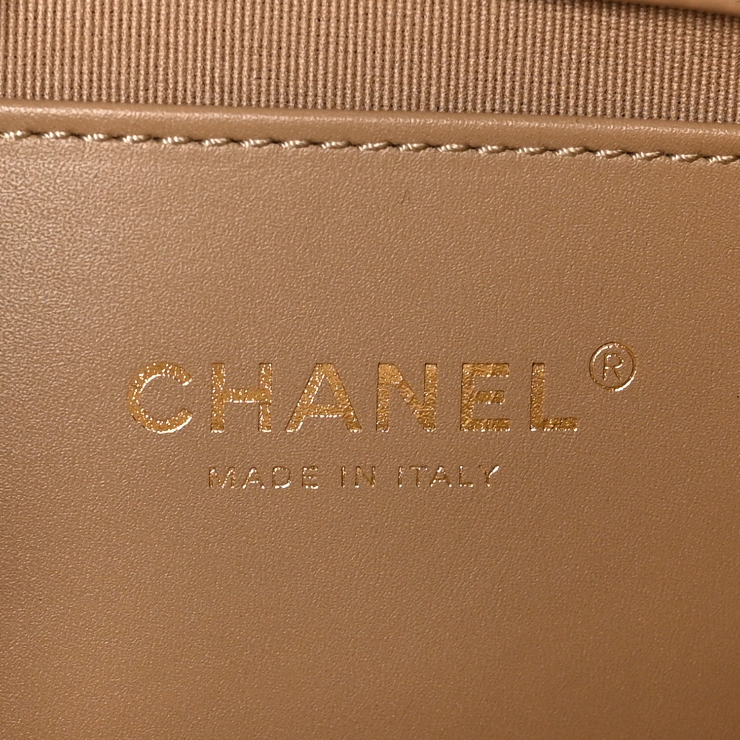 Chanel Shiny Calfskin Quilted Suede Goatskin Messenger Beige 6 of 9