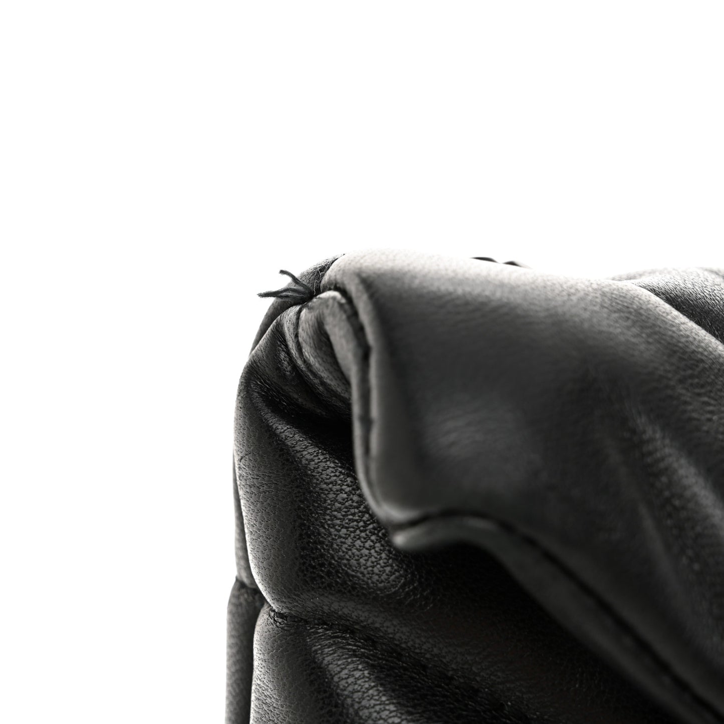 Lambskin Quilted Toy Loulou Puffer Monogram Monochrome Chain Satchel Black