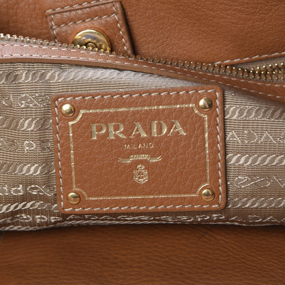 Prada Vitello Daino Logo Shopping Tote Cuoio 6 of 16