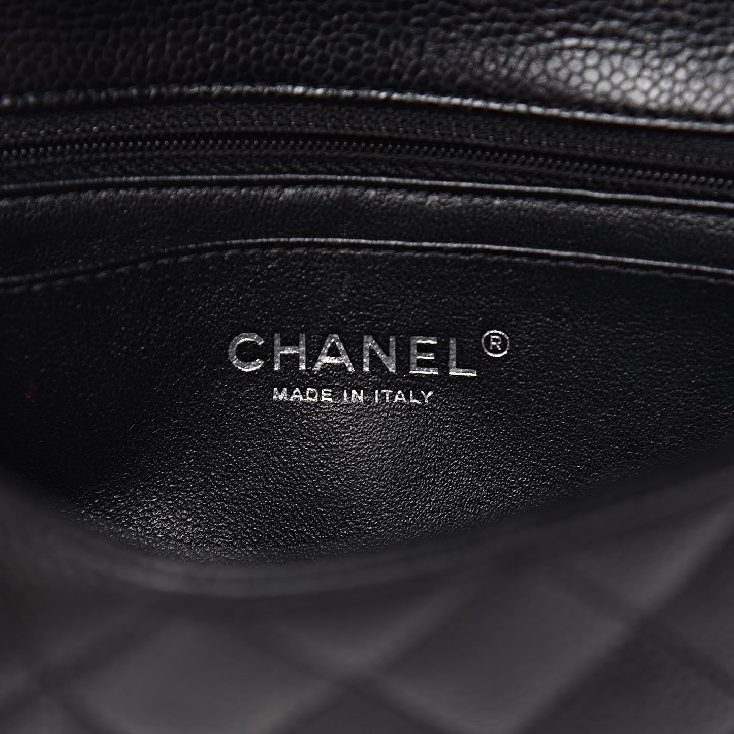 Caviar Quilted Mini Rectangular Flap Black