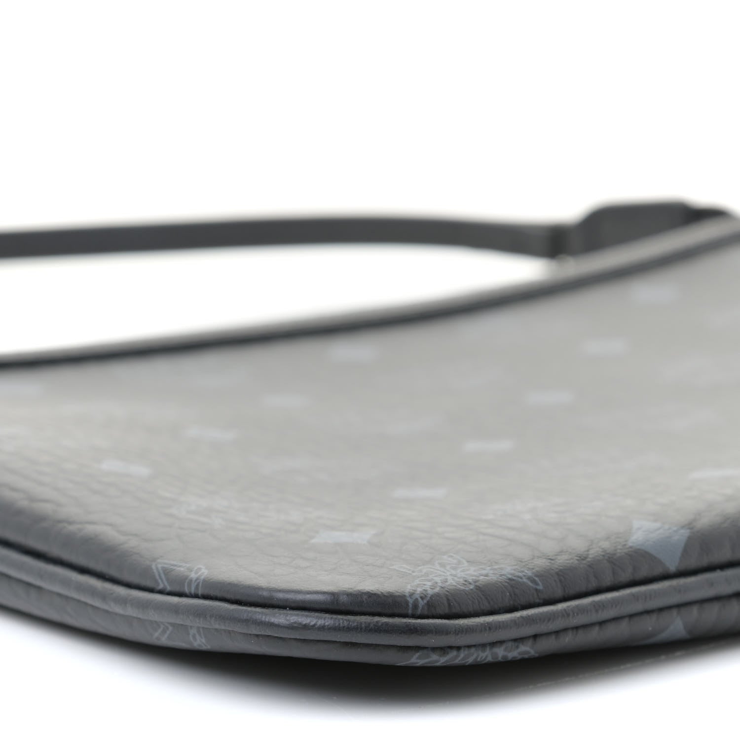 MCM Visetos Liz Shopper Tote Pouch Black 4 of 6