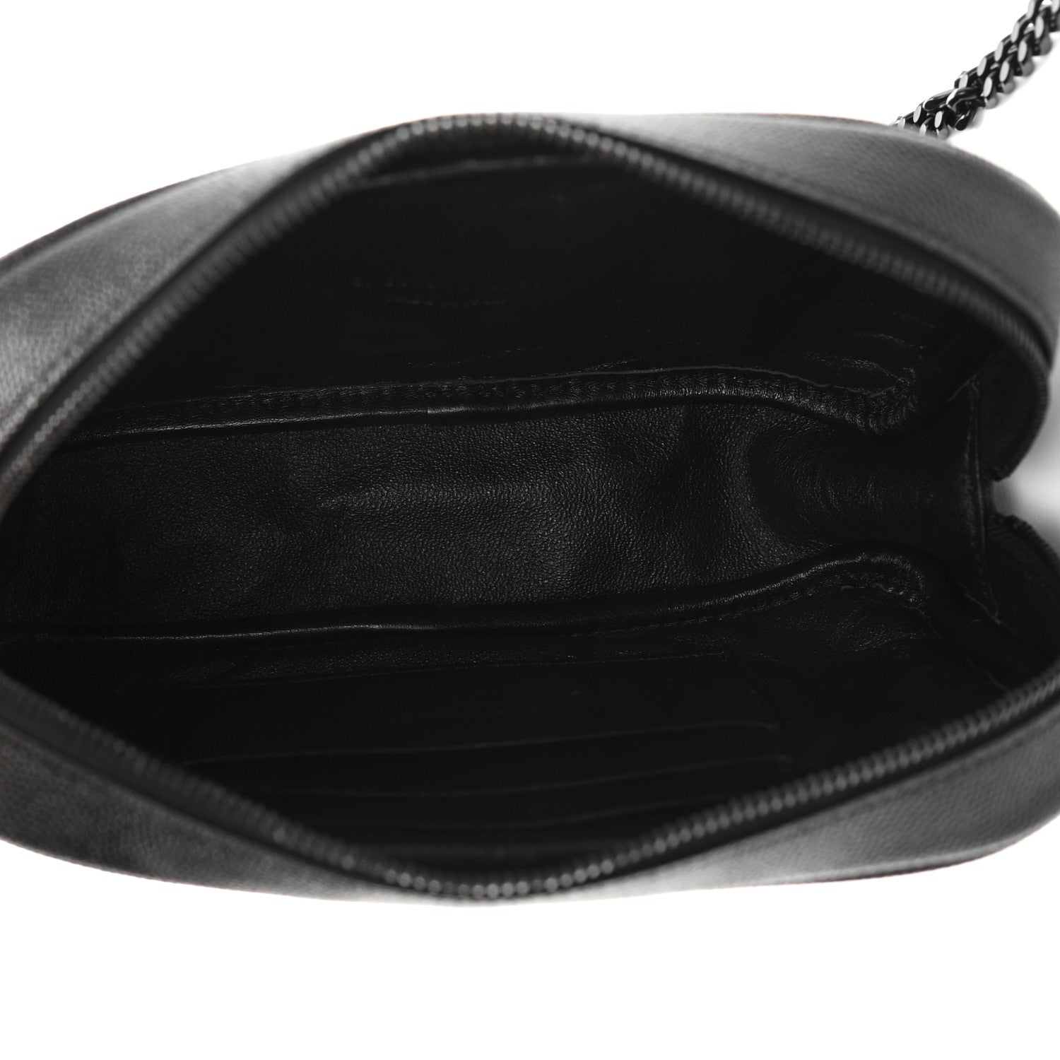 Saint Laurent Grain De Poudre Matelasse Monogram Mini Lou Camera Bag Black 5 of 11