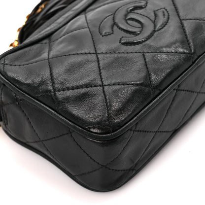 Chanel Lambskin Quilted Tassel Camera Case Black 10 of 11
