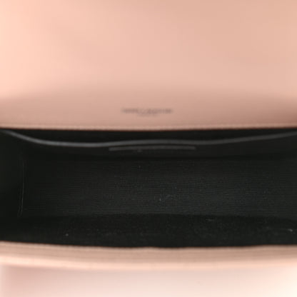 Saint Laurent Grain De Poudre Textured Mixed Matelasse Medium Triquilt Monogram Satchel Marble Pink 5 of 11