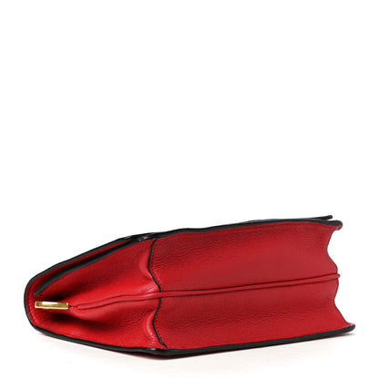 Prada Vitello Daino Flap Crossbody Rosso 3 of 5