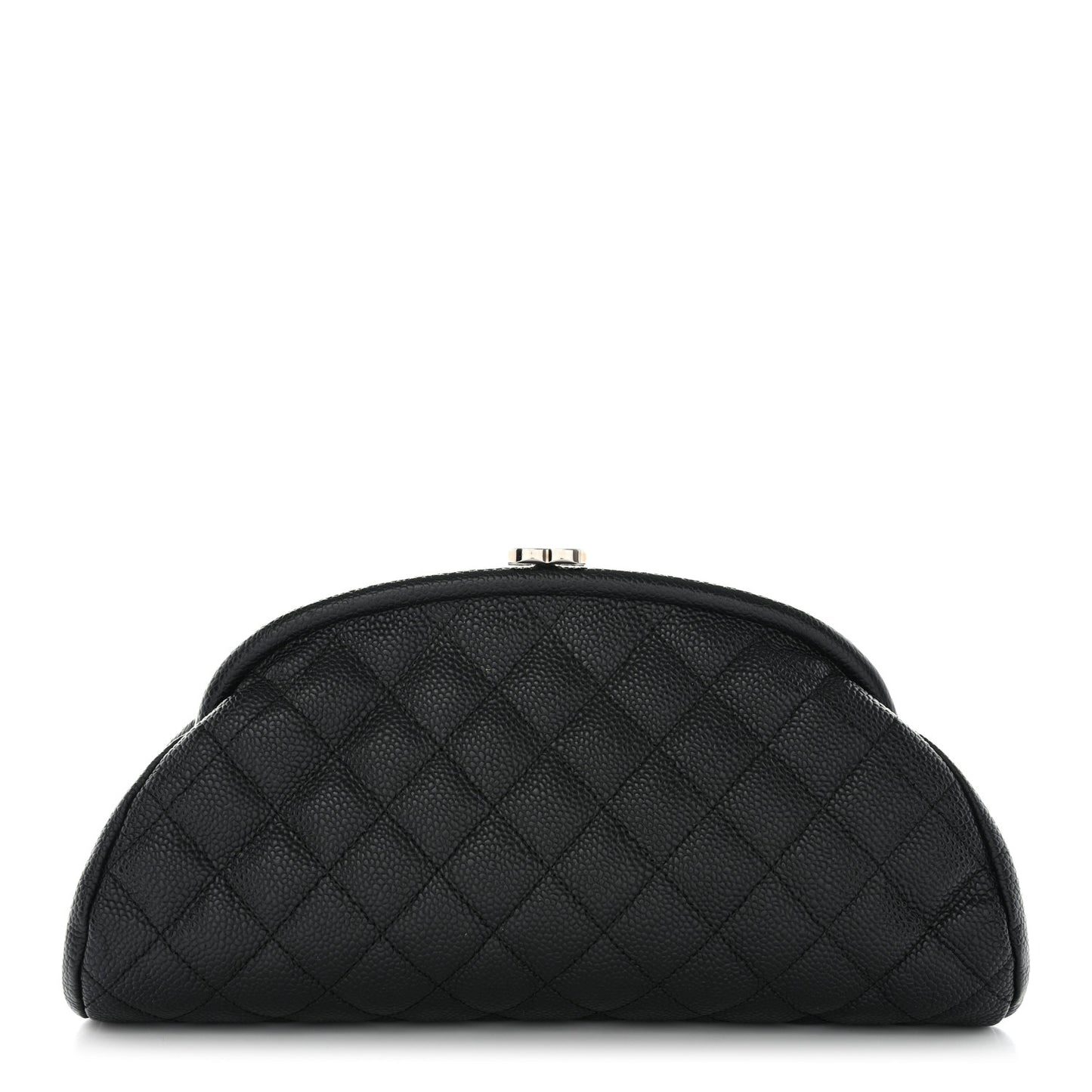 Caviar Quilted Timeless Clutch Black