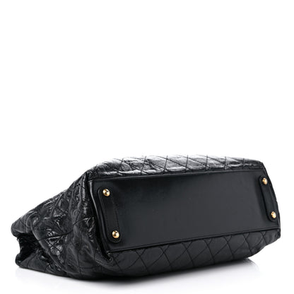 Chanel Glazed Calfskin Stingray Large Bindi CC Tote Black 4 of 14