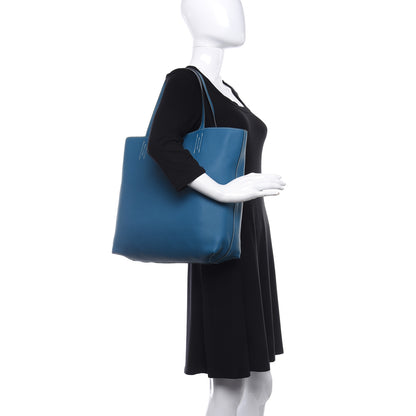 Hermes Taurillon Clemence Double Sens 45 Reversible Tote Bleu Izmir Bleu Saphir 2 of 9