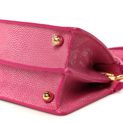 Fendi Stingray Shiny Nappa Petite Peekaboo I SEE U Satchel Ciclamino Pilar 10 of 10